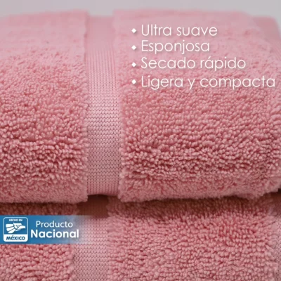 Toalla Microfibra Manos 60X125 Color Palo de Rosa: imagen 4