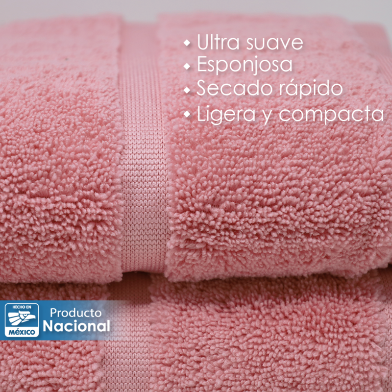 Toalla Microfibra Manos 60X125 Color Palo de Rosa