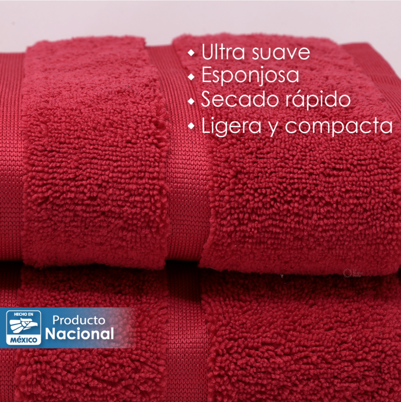 Toalla Microfibra Manos 60X125 Color Rojo