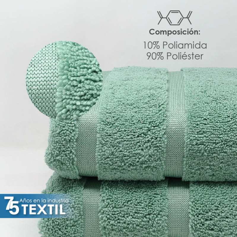 Toalla Microfibra Manos 60X125 Color Sage