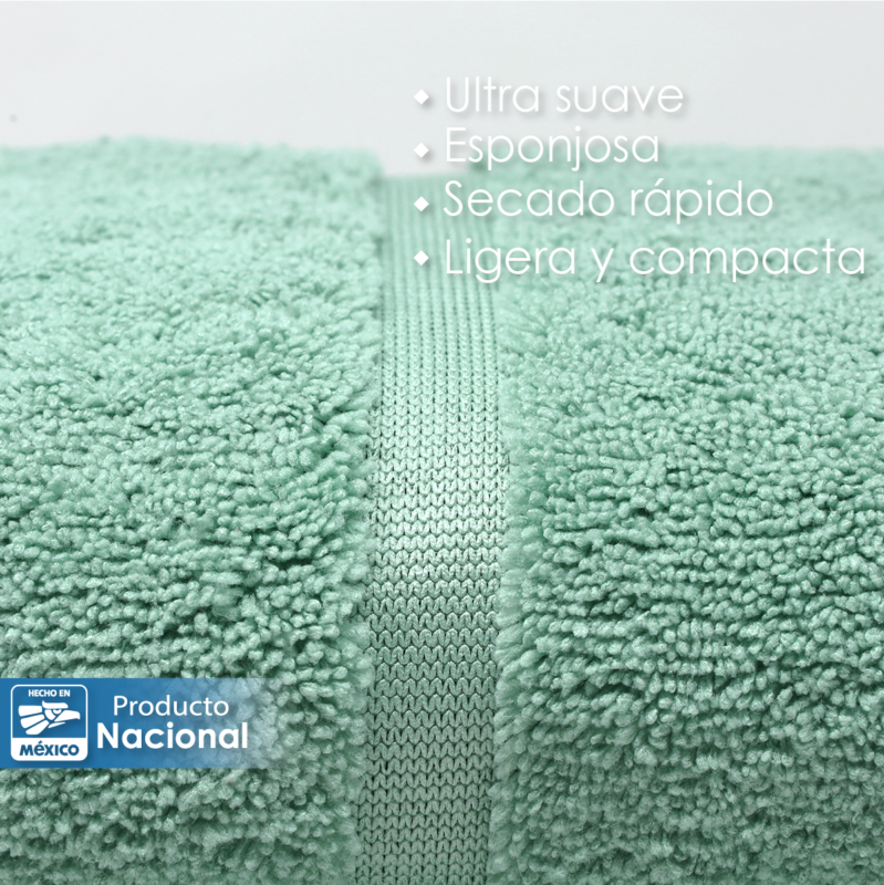 Toalla Microfibra Manos 60X125 Color Sage