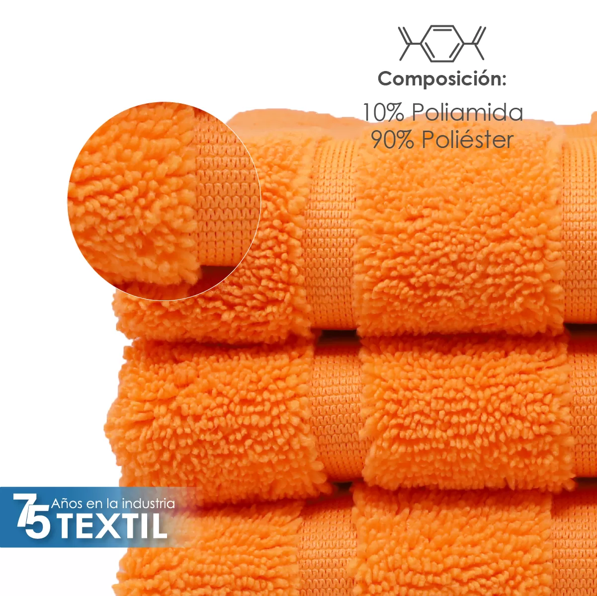 Toalla Microfibra Pullman 40X60 Color Naranja: imagen 3