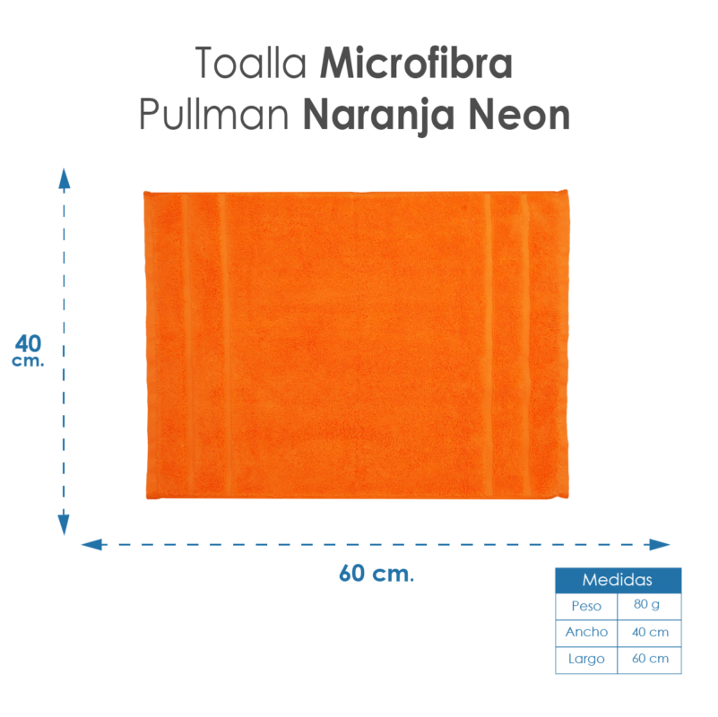 Toalla Microfibra Pullman 40X60 Color Naranja