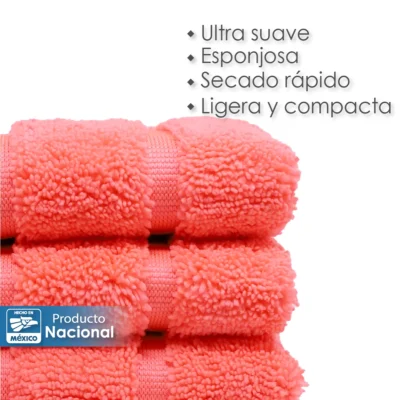 Toalla Microfibra Pullman 40X60 Color Rosa Neon: imagen 4