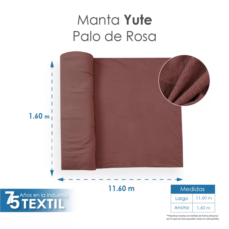 Yute Mérida 1.40 M ancho Palo de Rosa
