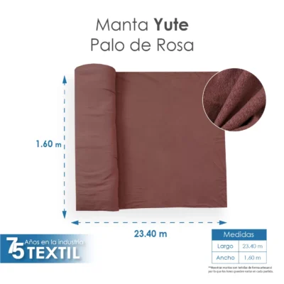 Yute Mérida 1.40 M ancho Palo de Rosa: imagen 4