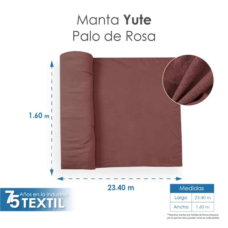 Yute Mérida 1.40 M ancho Palo de Rosa