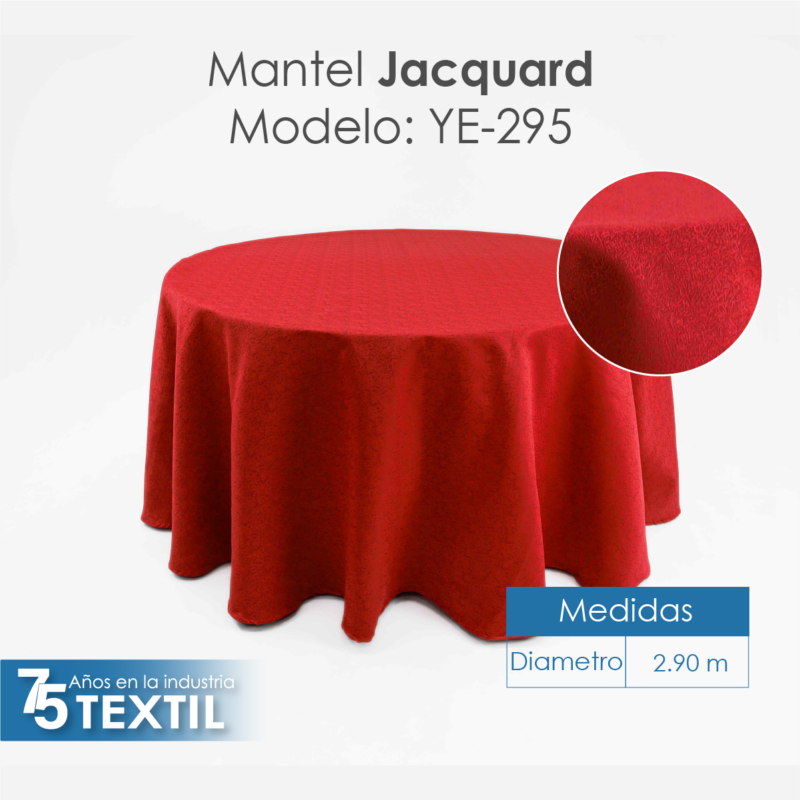 Mantel Yackard Redondo YE-295 FRANCIA ROJO