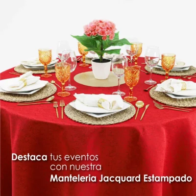 Mantel Yackard Redondo YE-295 FRANCIA ROJO: imagen 5