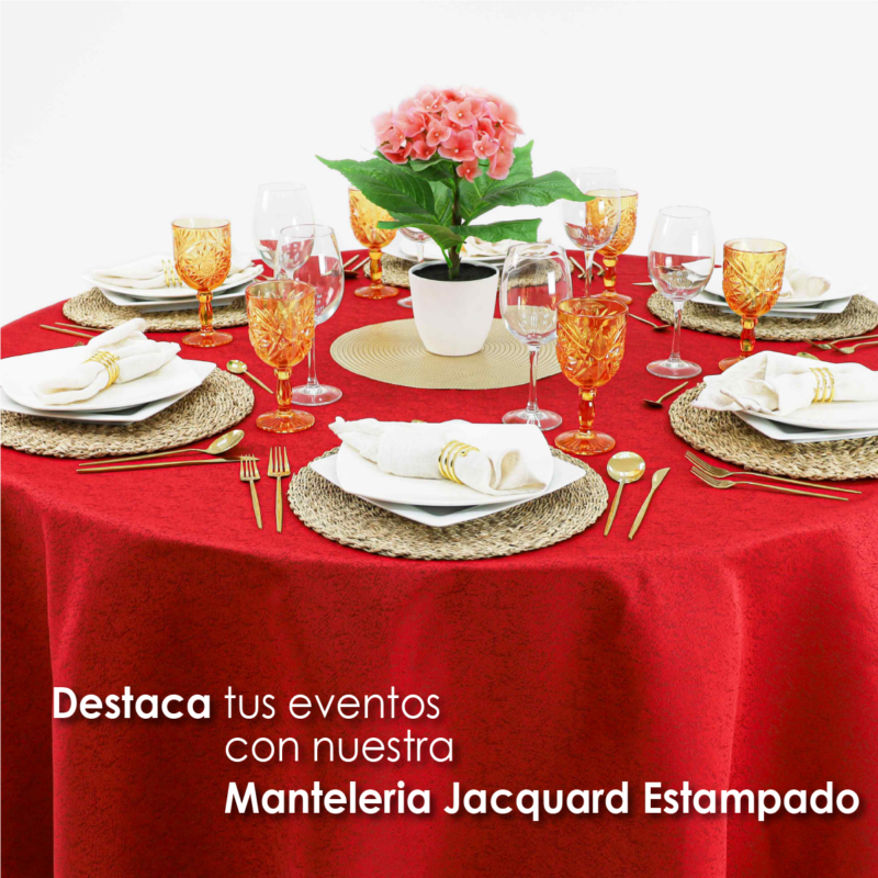 Mantel Yackard Redondo YE-295 FRANCIA ROJO