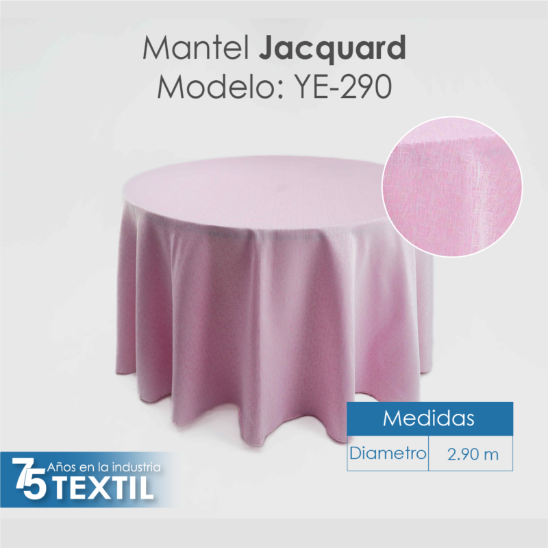 Mantel Yackard Redondo YE-290 VENECIA ROSA