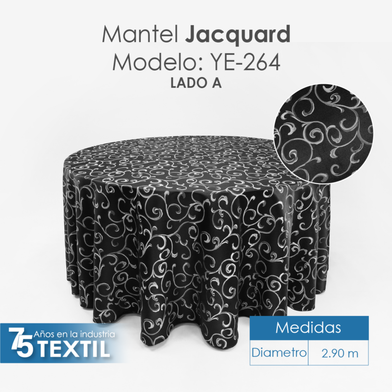 Mantel Yackard Redondo YE-264 NEGRO