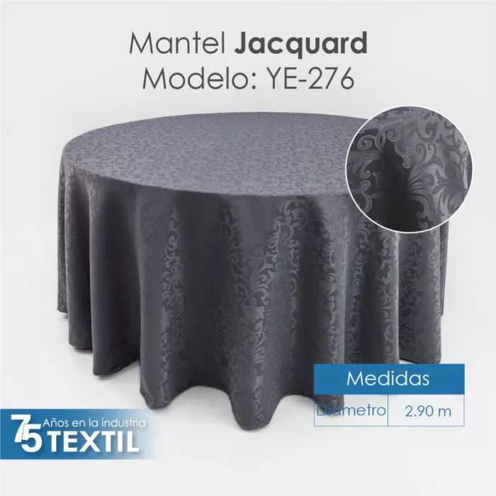 Mantel Yackard Redondo YE-276 GRIS OXFORD