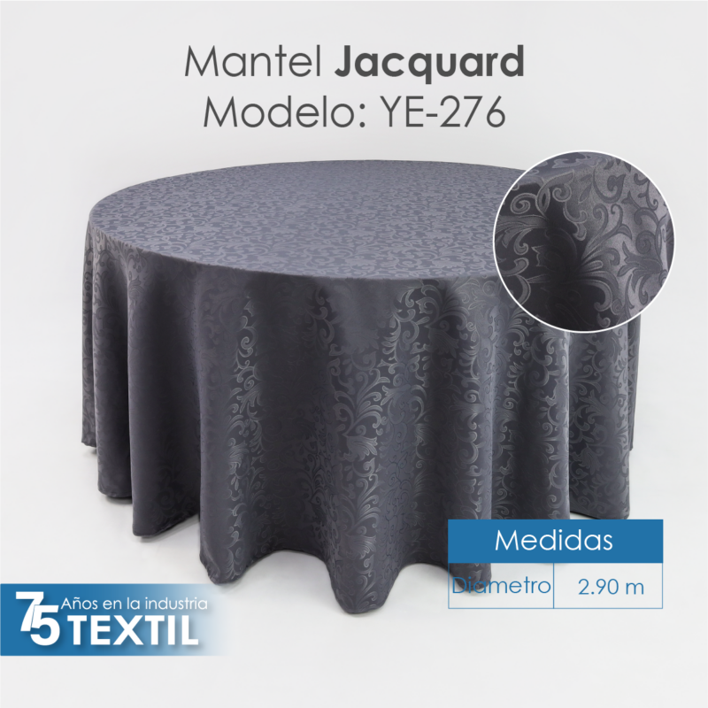 Mantel Yackard Redondo YE-276 GRIS OXFORD