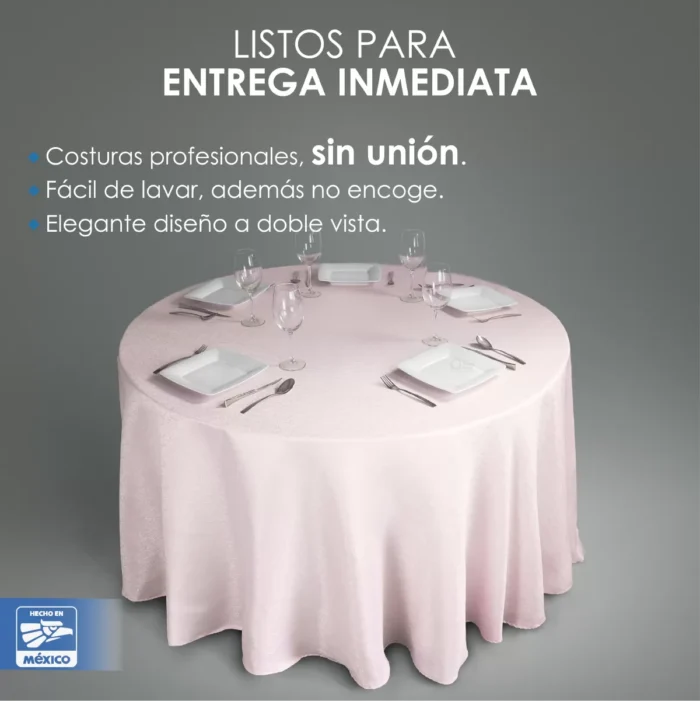 Mantel Yackard Redondo YE-219 FRANCIA ROSA BABY