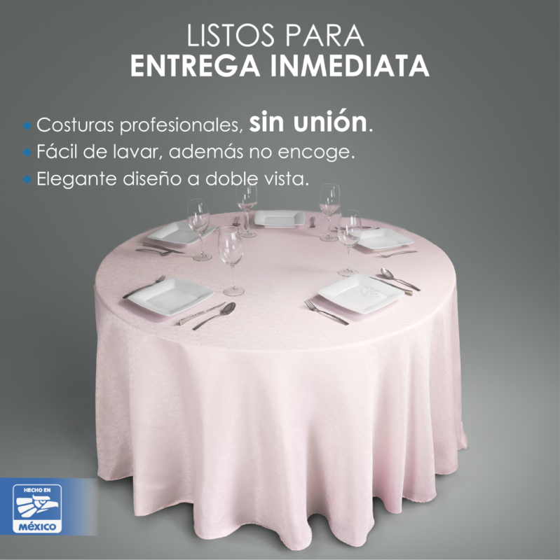 Mantel Yackard Redondo YE-219 FRANCIA ROSA BABY
