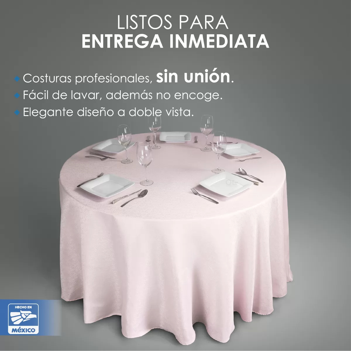Mantel Yackard Redondo YE-219 FRANCIA ROSA BABY: imagen 3