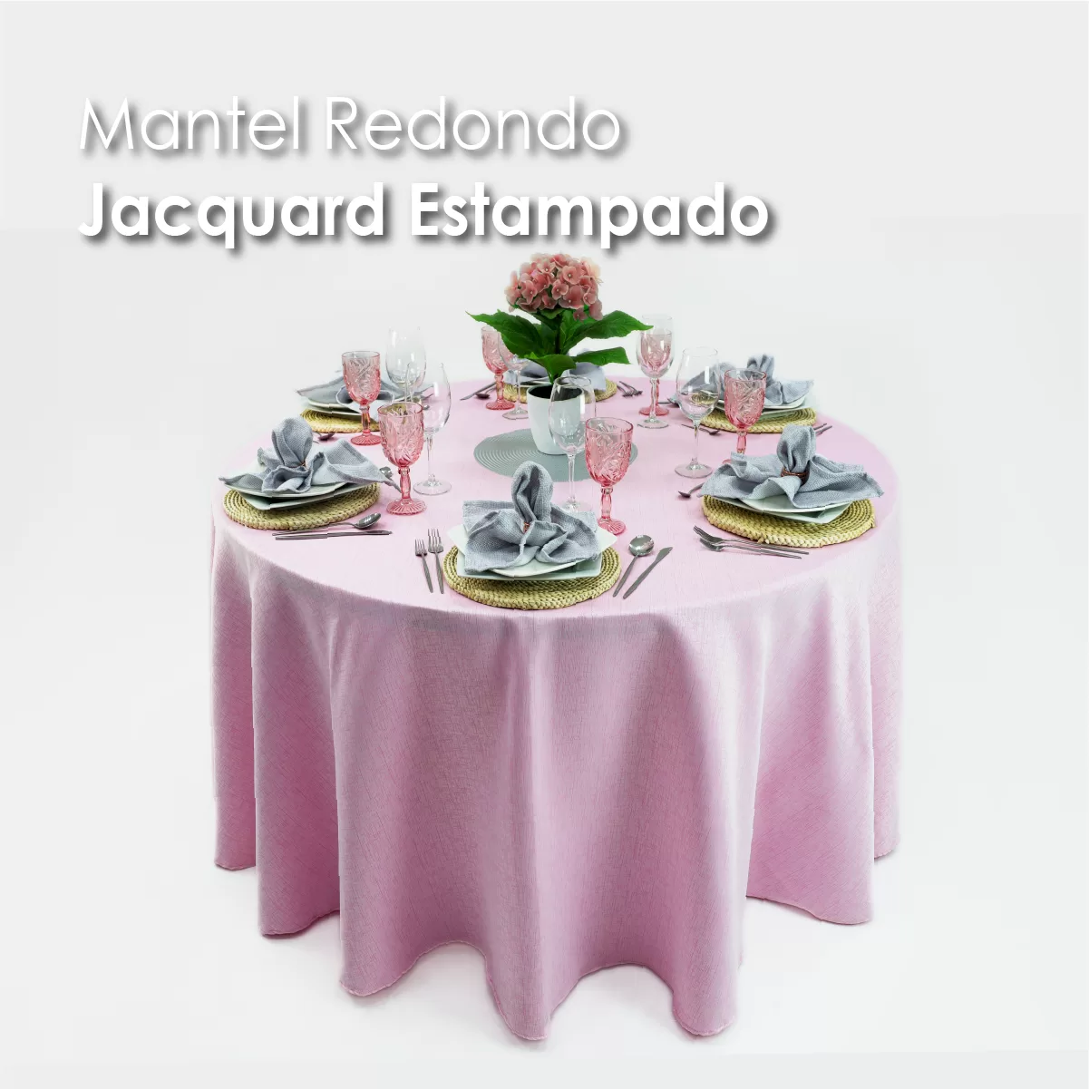 Mantel Yackard Redondo YE-290 VENECIA ROSA: imagen 6