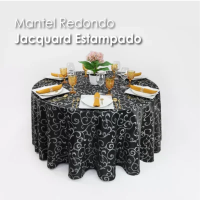 Mantel Yackard Redondo YE-264 NEGRO: imagen 5