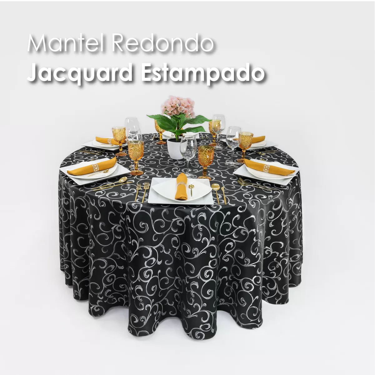 Mantel Yackard Redondo YE-264 NEGRO: imagen 5