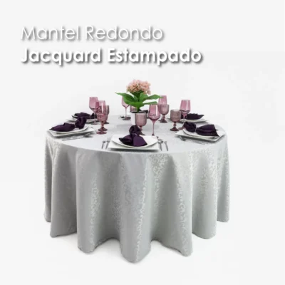 Mantel Yackard Redondo YE-268 PLATA: imagen 4