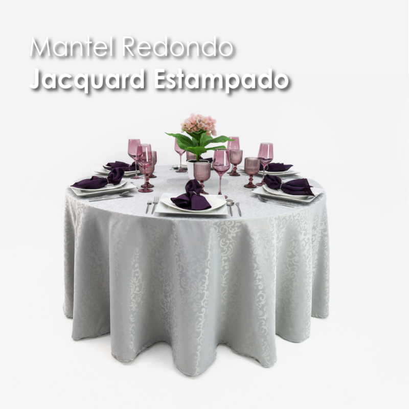 Mantel Yackard Redondo YE-268 PLATA