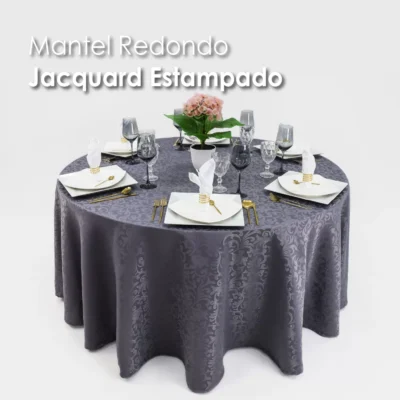 Mantel Yackard Redondo YE-276 GRIS OXFORD: imagen 5