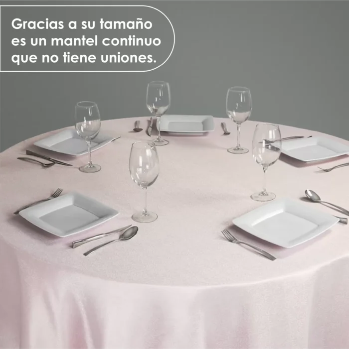 Mantel Yackard Redondo YE-219 FRANCIA ROSA BABY