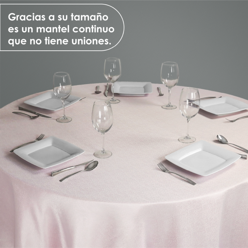 Mantel Yackard Redondo YE-219 FRANCIA ROSA BABY