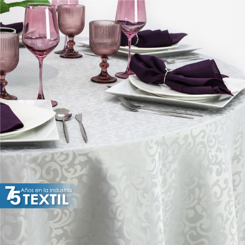Mantel Yackard Redondo YE-268 PLATA