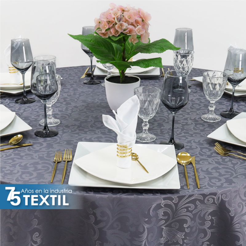 Mantel Yackard Redondo YE-276 GRIS OXFORD