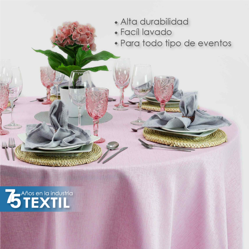 Mantel Yackard Redondo YE-290 VENECIA ROSA