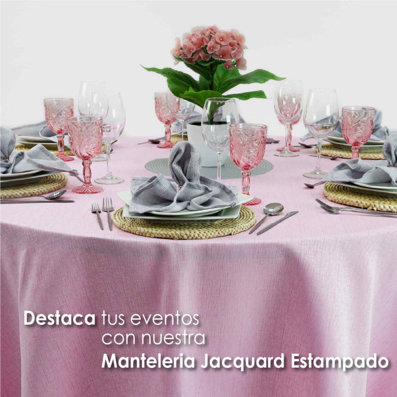 Mantel Yackard Redondo YE-290 VENECIA ROSA