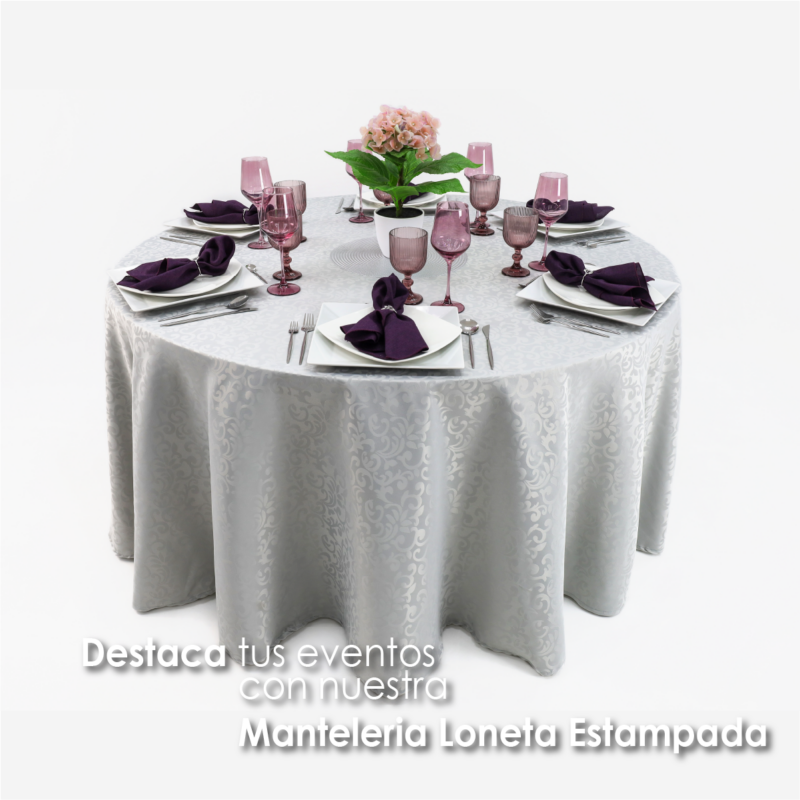 Mantel Yackard Redondo YE-268 PLATA