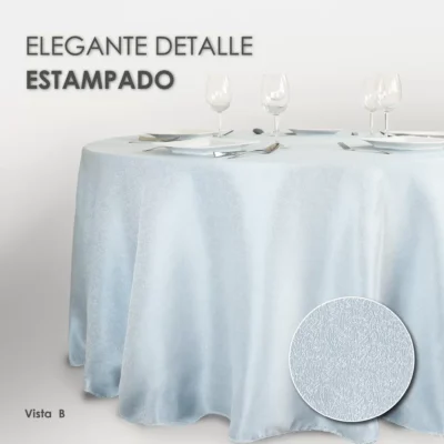 Mantel Yackard Redondo YE-212 FRANCIA AZUL CIELO: imagen 7