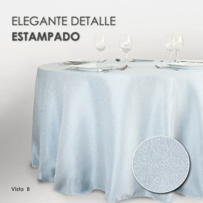 Mantel Yackard Redondo YE-212 FRANCIA AZUL CIELO