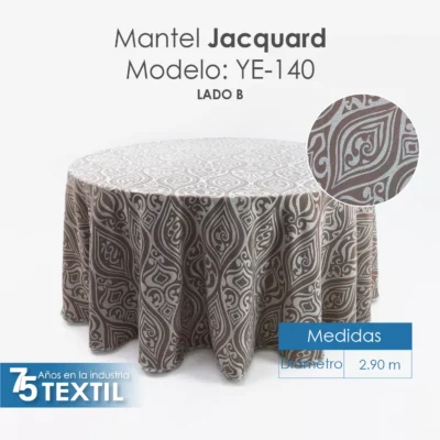 Mantel Yackard Redondo YE-140: imagen 3