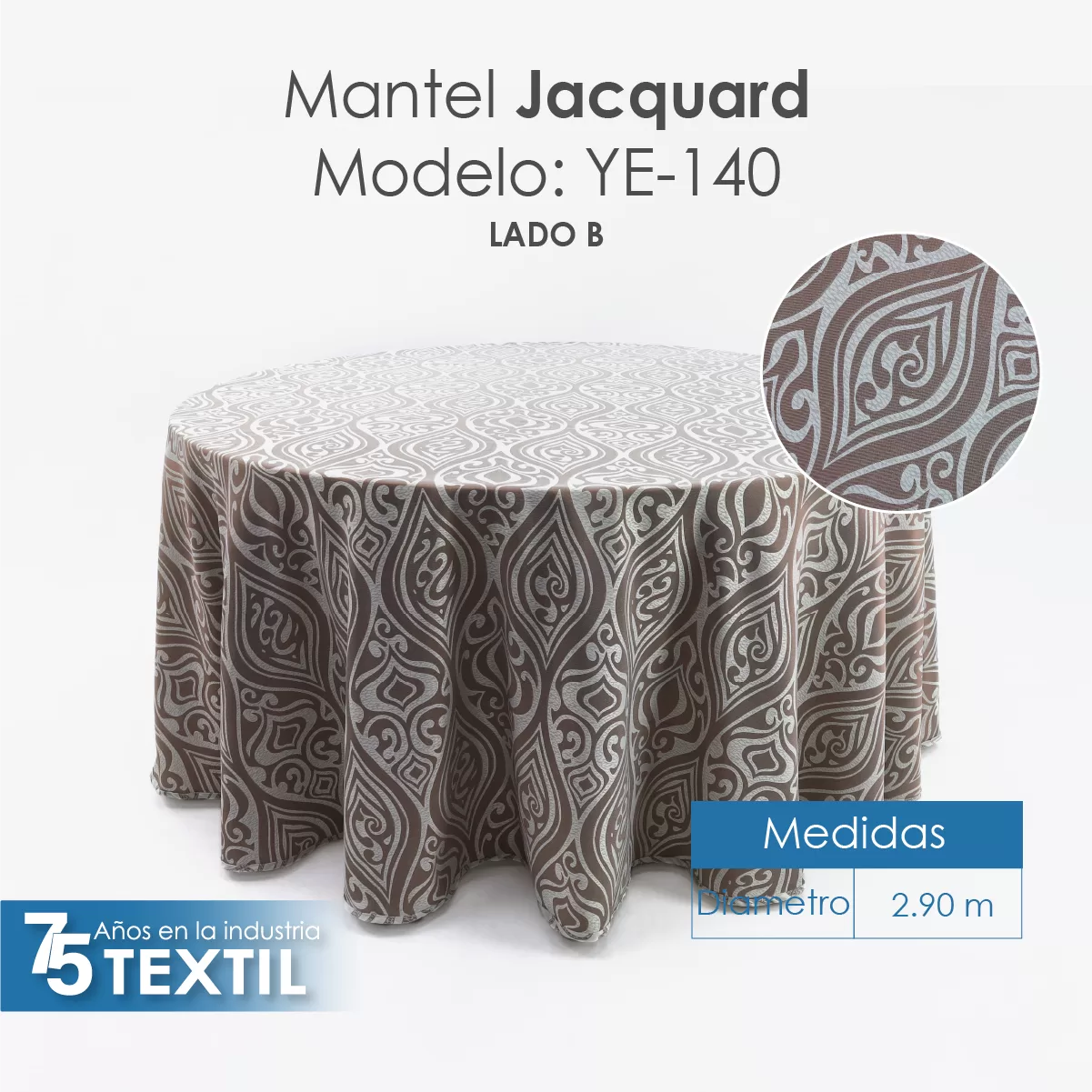 Mantel Yackard Redondo YE-140: imagen 3