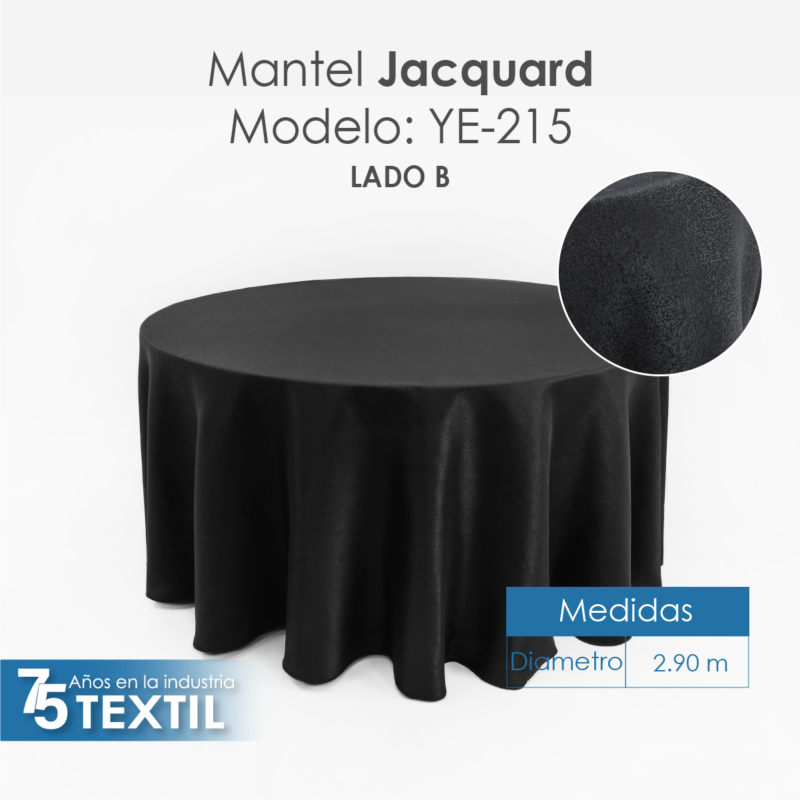 Mantel Yackard Redondo YE-215 FRANCIA NEGRO
