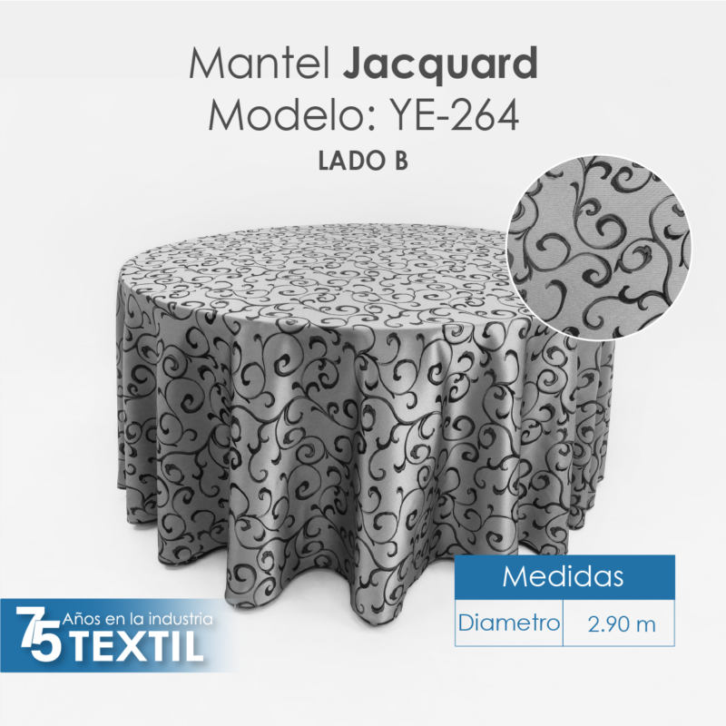 Mantel Yackard Redondo YE-264 NEGRO