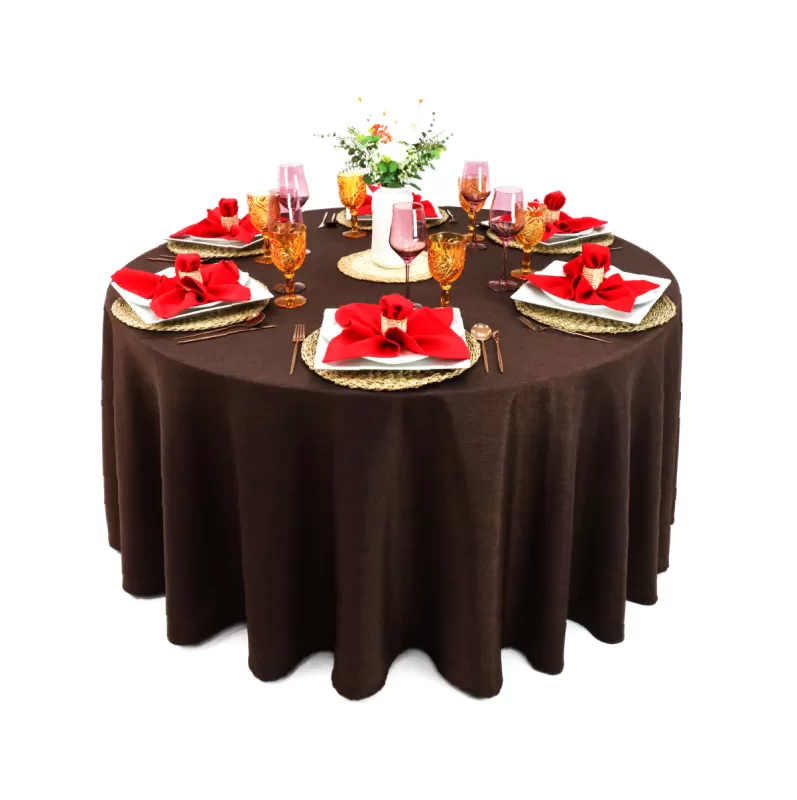 Mantel Redondo Lino Ginebra 2.90 D Chocolate