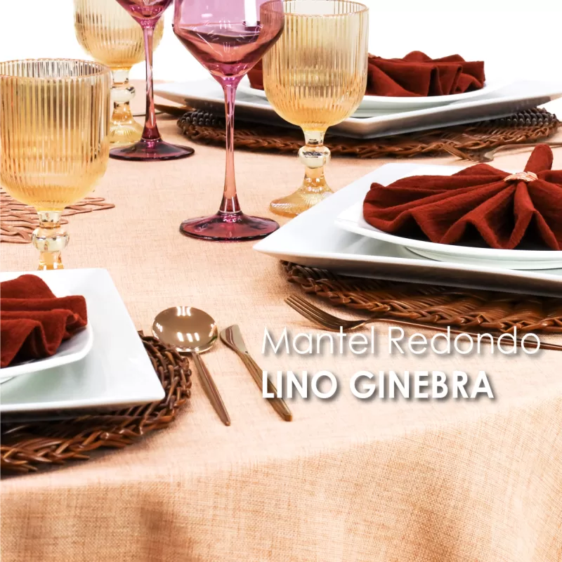 Mantel Redondo Lino Ginebra 2.90 D Rous