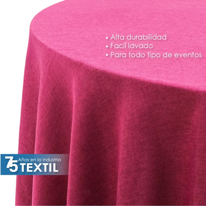 Mantel Redondo Lino Ginebra 2.90 D Bugambilia