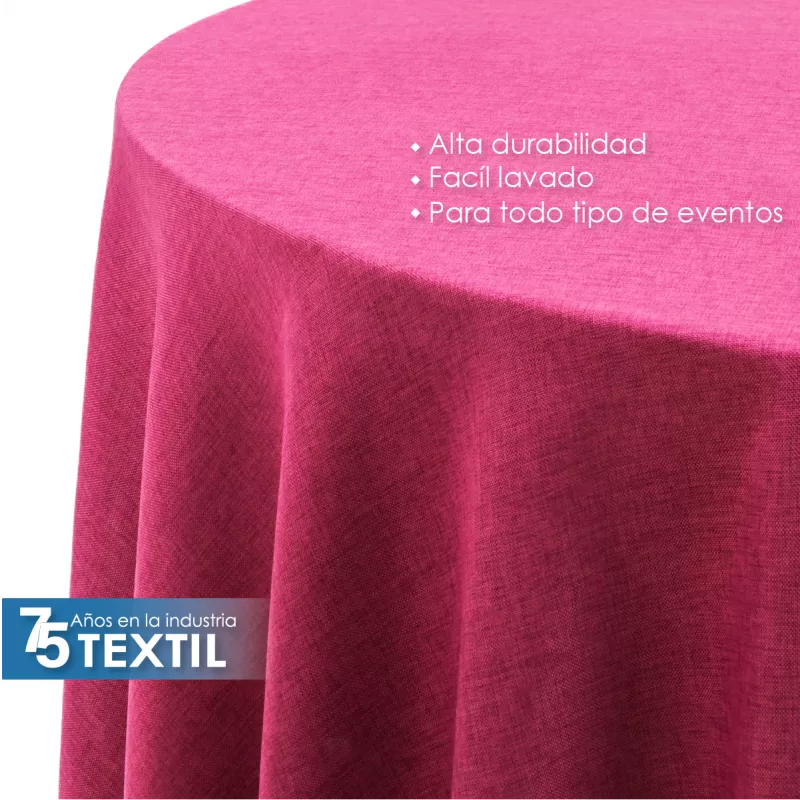 Mantel Redondo Lino Ginebra 2.90 D Bugambilia