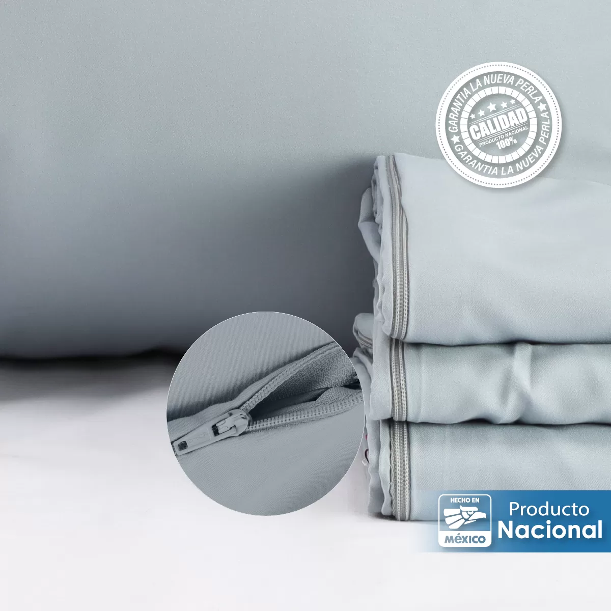 Funda de Almohada Microfibra Gris Perla: imagen 4