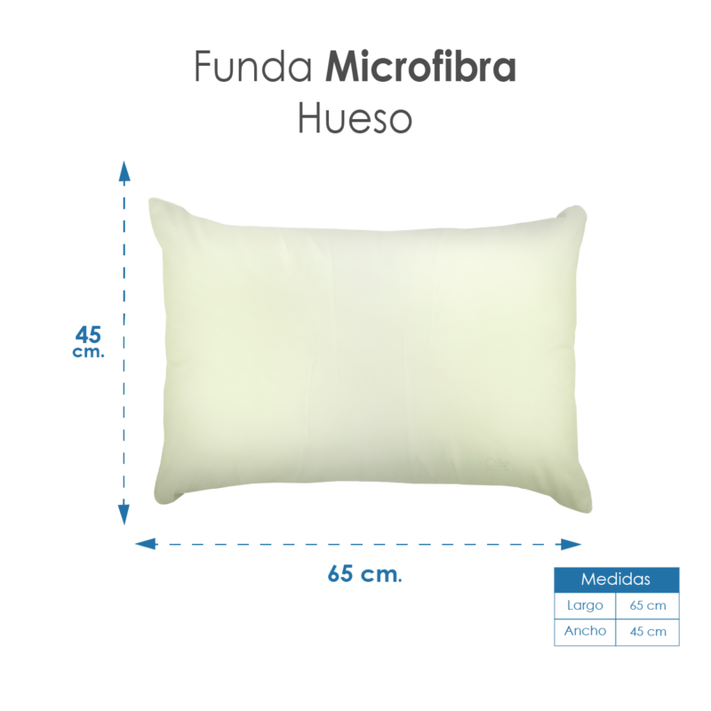 Funda de Almohada Microfibra Hueso