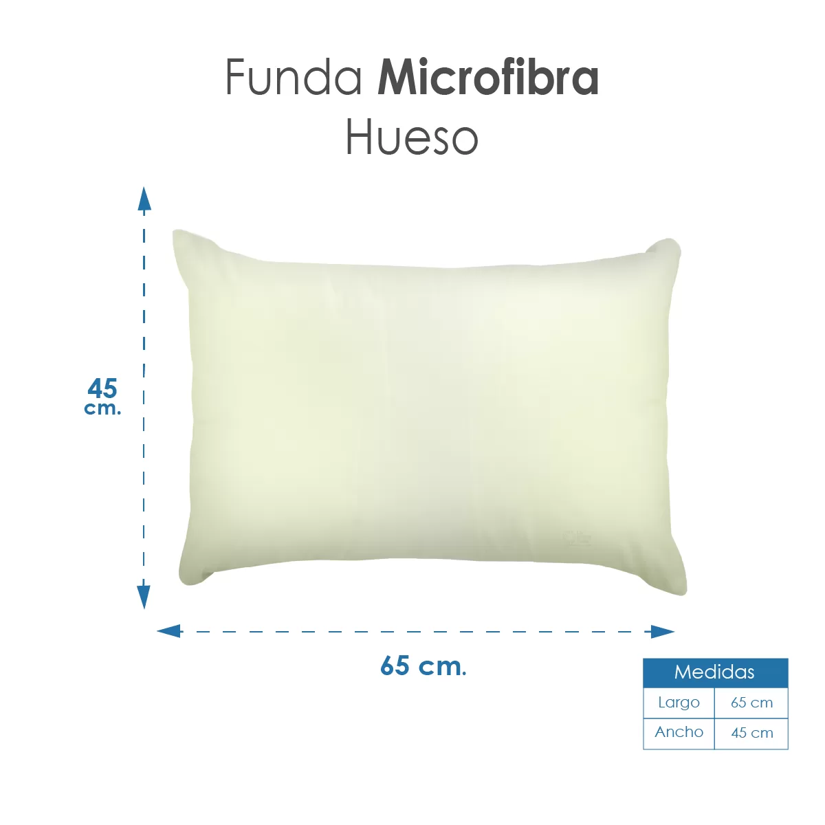 Funda de Almohada Microfibra Hueso: imagen 3