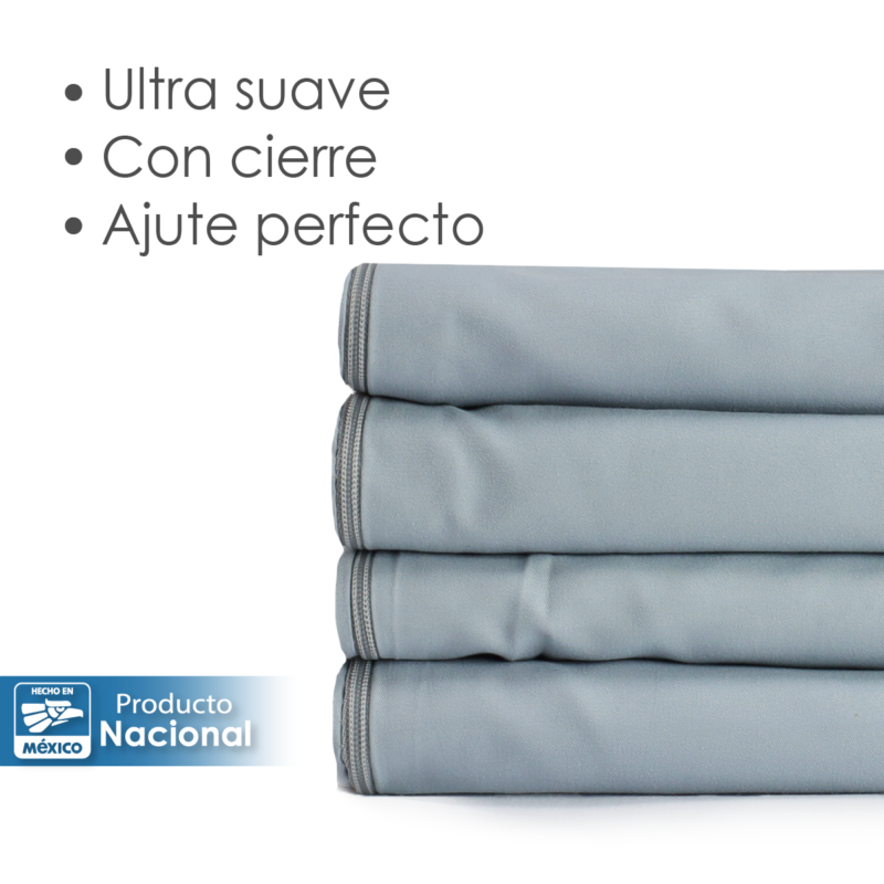 Funda de Almohada Microfibra Gris Perla