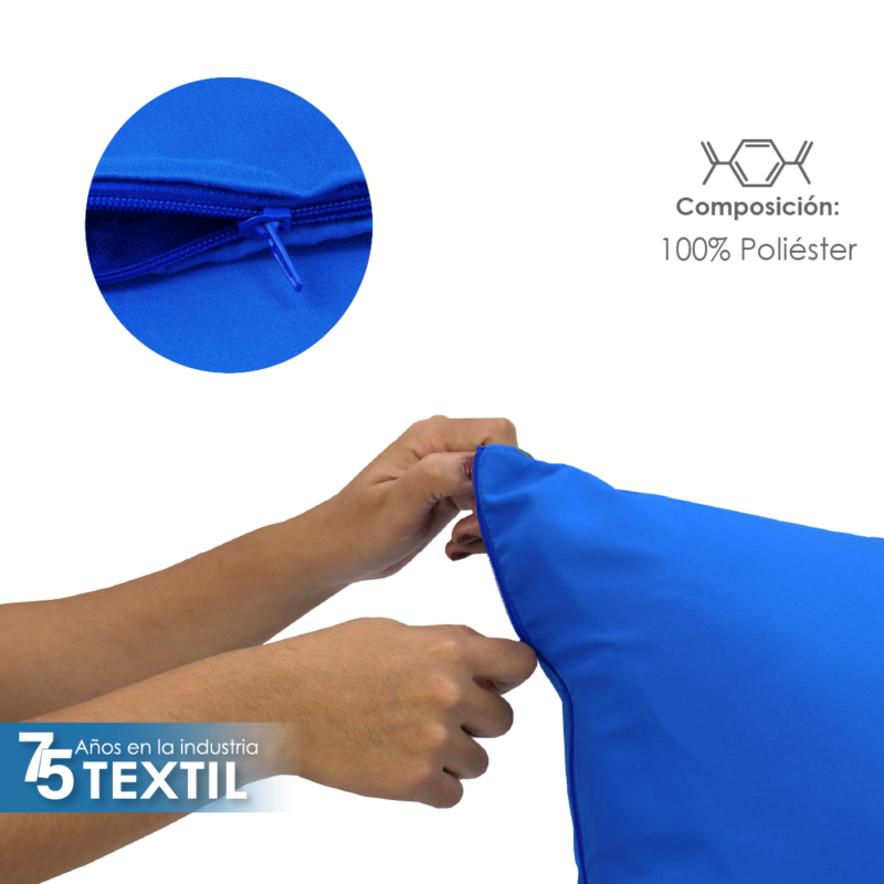 Funda de Almohada Microfibra Azul Rey