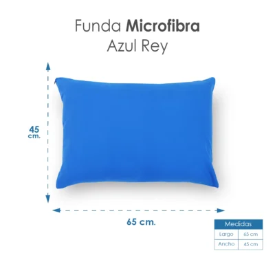 Funda de Almohada Microfibra Azul Rey: imagen 3
